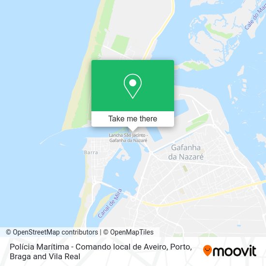 Polícia Marítima - Comando local de Aveiro mapa
