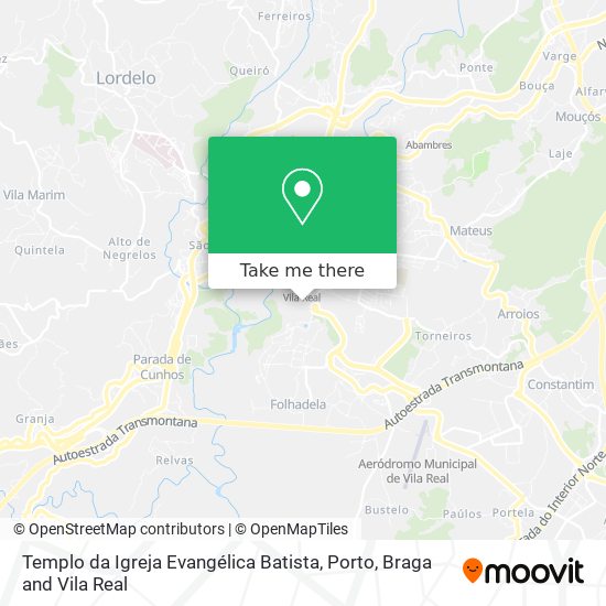 Templo da Igreja Evangélica Batista mapa