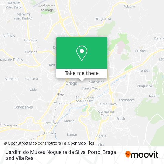 Jardim do Museu Nogueira da Silva mapa