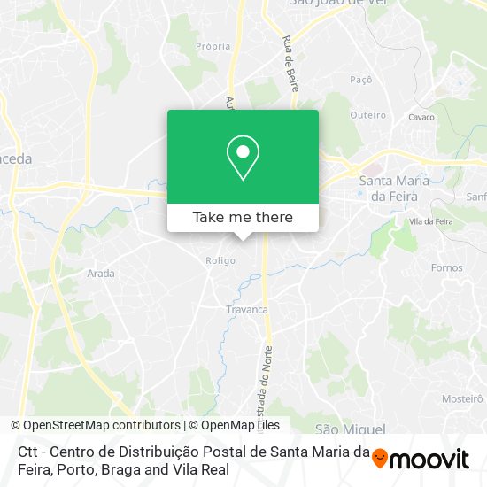 Ctt - Centro de Distribuição Postal de Santa Maria da Feira map