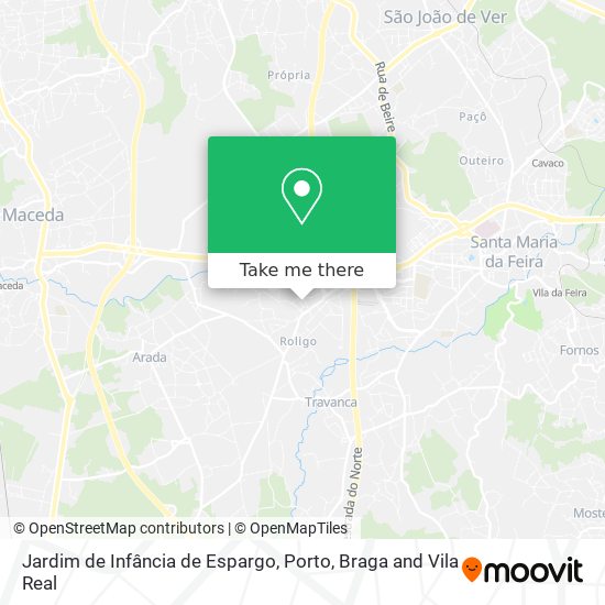 Jardim de Infância de Espargo mapa