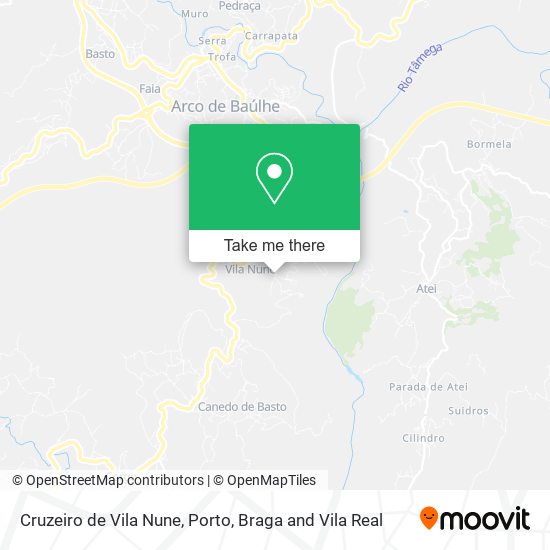 Cruzeiro de Vila Nune mapa