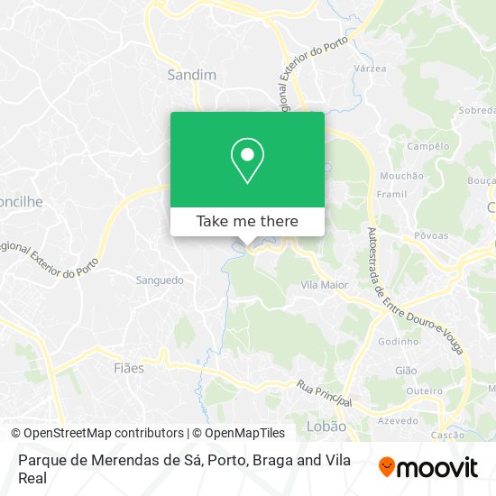 Parque de Merendas de Sá mapa