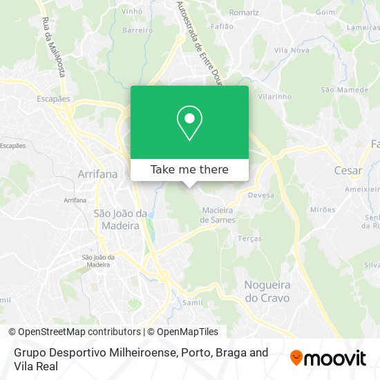 Grupo Desportivo Milheiroense mapa
