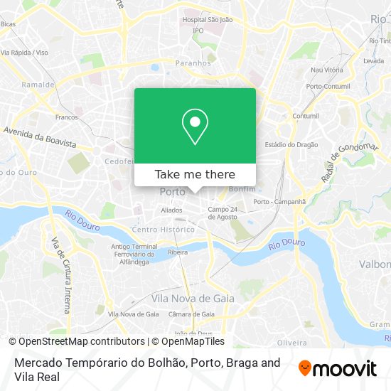 Mercado Tempórario do Bolhão map