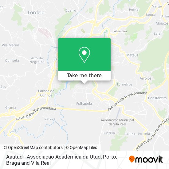 Aautad - Associação Académica da Utad map