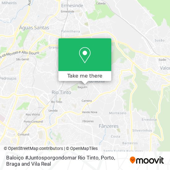 Baloiço #Juntosporgondomar Rio Tinto map