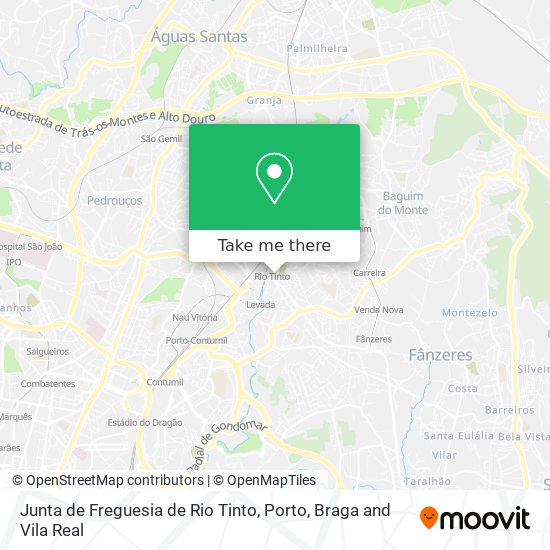 Junta de Freguesia de Rio Tinto map