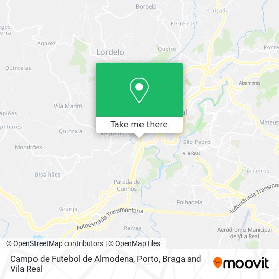 Campo de Futebol de Almodena mapa
