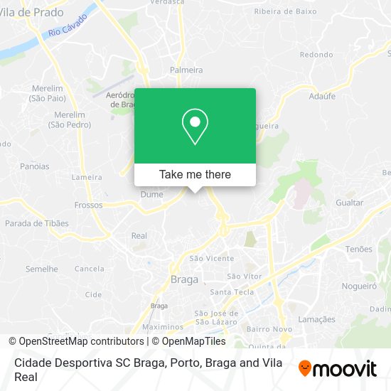 Cidade Desportiva SC Braga map