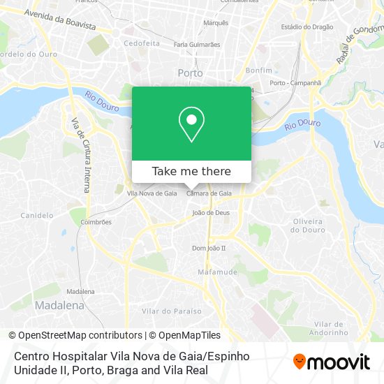 Centro Hospitalar Vila Nova de Gaia / Espinho Unidade II map