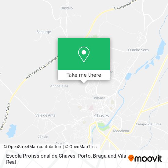 Escola Profissional de Chaves mapa