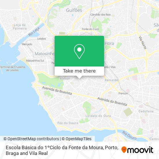 Escola Básica do 1ºCiclo da Fonte da Moura mapa