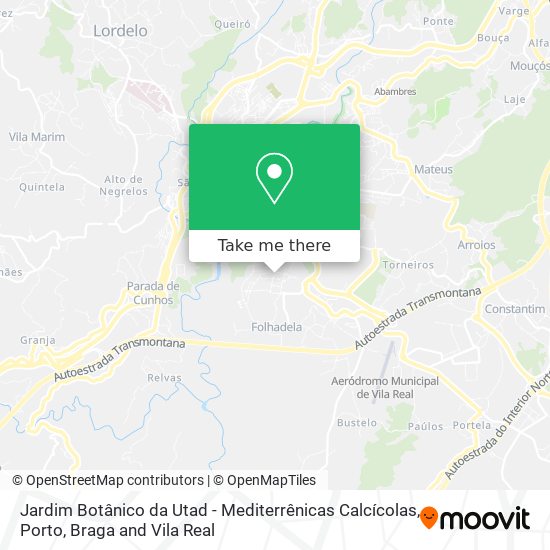 Jardim Botânico da Utad - Mediterrênicas Calcícolas mapa