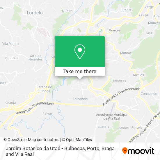 Jardim Botânico da Utad - Bulbosas mapa