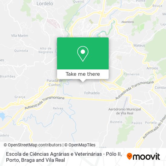 Escola de Ciências Agrárias e Veterinárias - Pólo II map