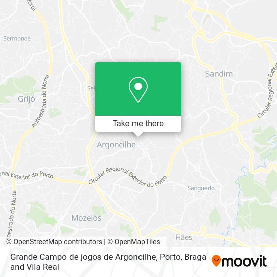 Grande Campo de jogos de Argoncilhe mapa