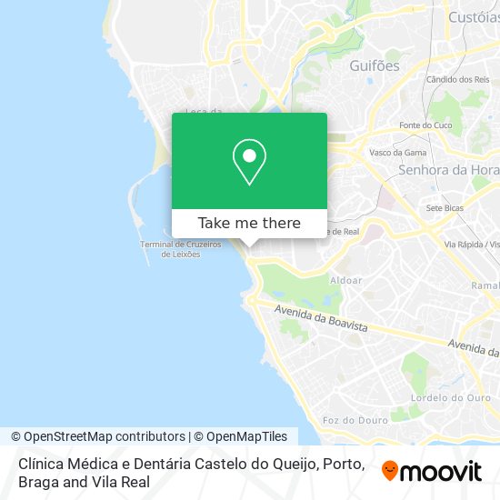 Clínica Médica e Dentária Castelo do Queijo mapa