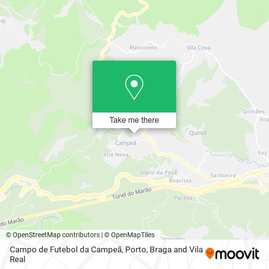 Campo de Futebol da Campeã map