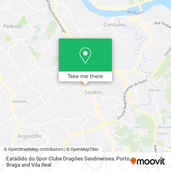 Eatádido do Spor Clube Dragões Sandinenses mapa