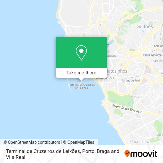 Terminal de Cruzeiros de Leixões mapa
