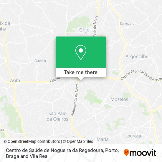 Centro de Saúde de Nogueira da Regedoura map