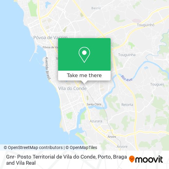 Gnr- Posto Territorial de Vila do Conde mapa