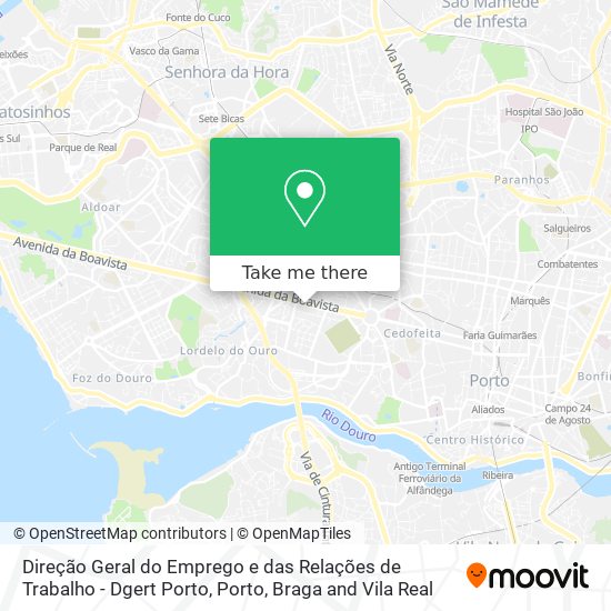 Direção Geral do Emprego e das Relações de Trabalho - Dgert Porto map