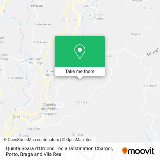 Quinta Seara d'Ordens Tesla Destination Charger map