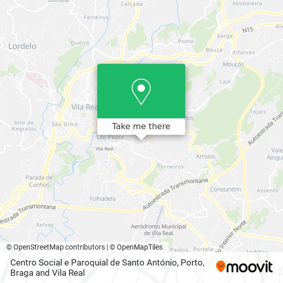 Centro Social e Paroquial de Santo António map