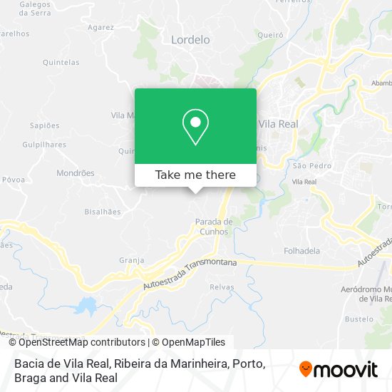 Bacia de Vila Real, Ribeira da Marinheira mapa