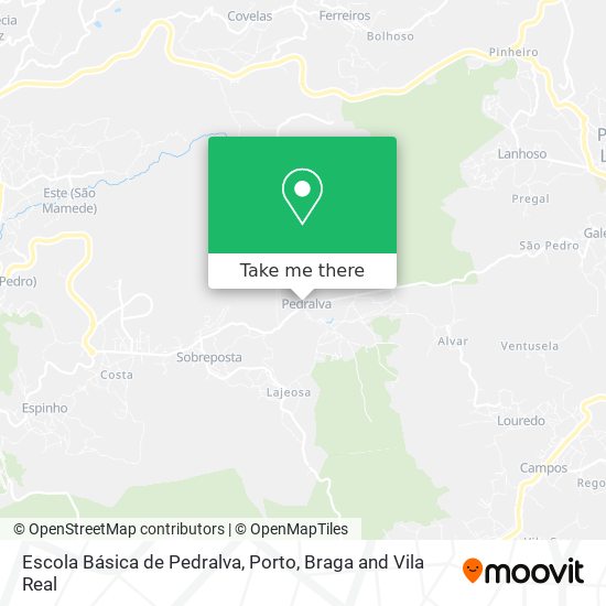 Escola Básica de Pedralva map