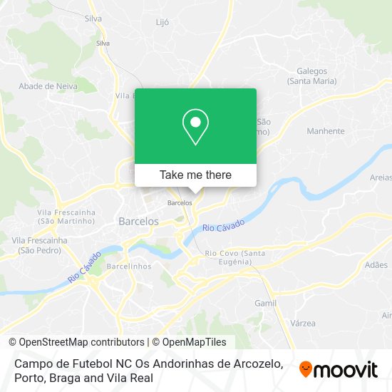 Campo de Futebol NC Os Andorinhas de Arcozelo map