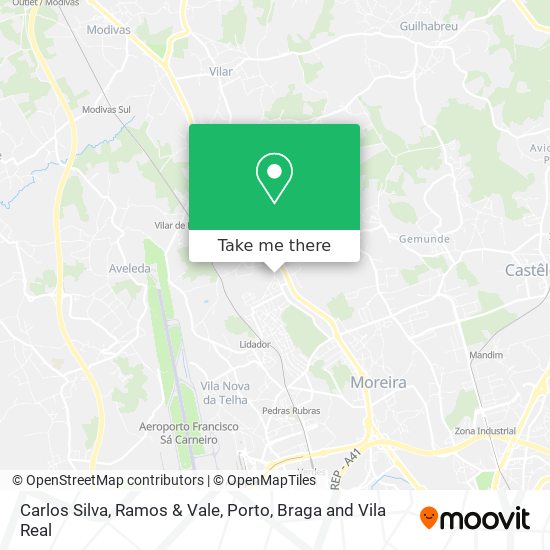 Carlos Silva, Ramos & Vale map