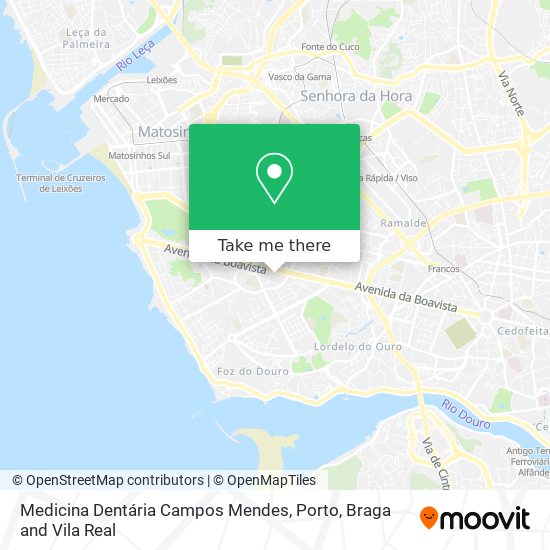 Medicina Dentária Campos Mendes map