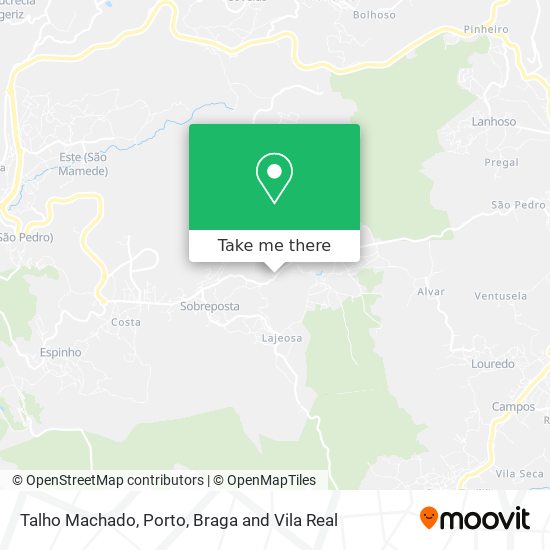 Talho Machado mapa