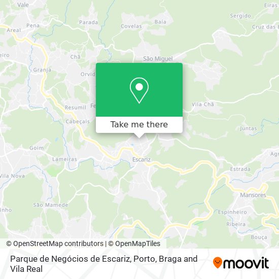 Parque de Negócios de Escariz mapa