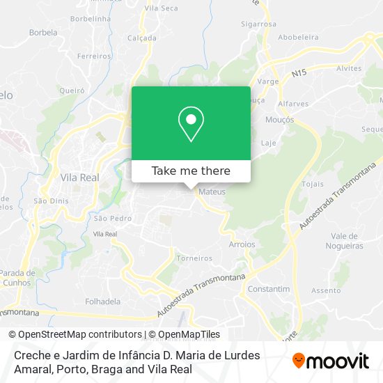 Creche e Jardim de Infância D. Maria de Lurdes Amaral mapa