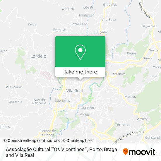 Associação Cultural ""Os Vicentinos"" mapa