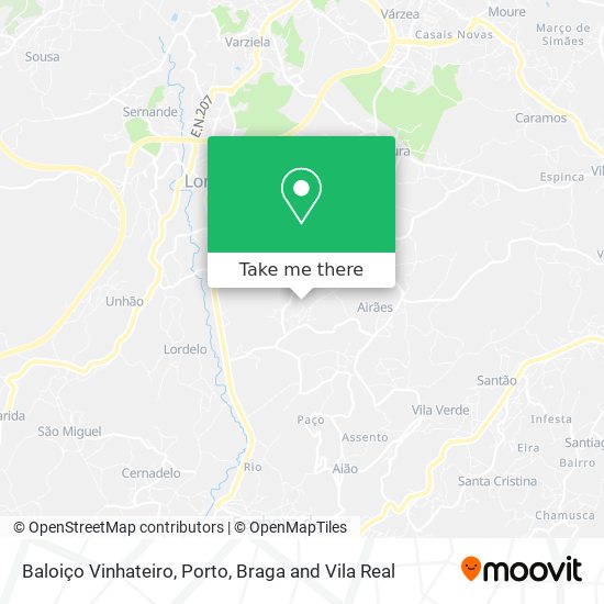 Baloiço Vinhateiro mapa