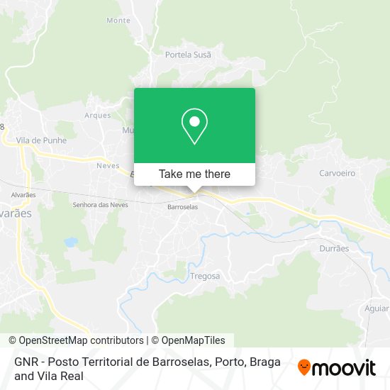 GNR - Posto Territorial de Barroselas map