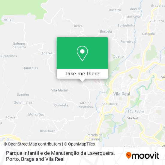 Parque Infantil e de Manutenção da Laverqueira mapa