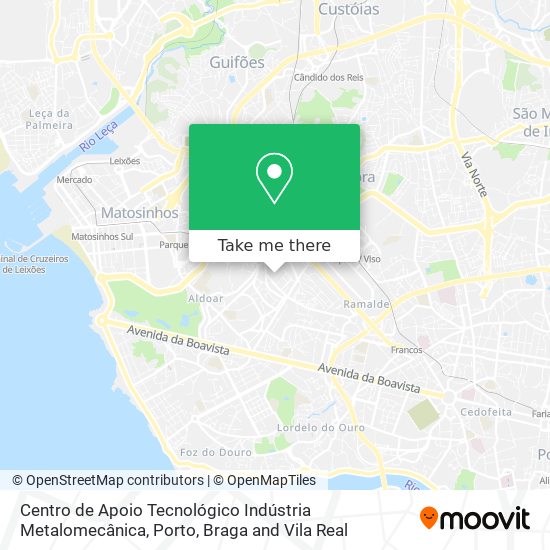 Centro de Apoio Tecnológico Indústria Metalomecânica mapa