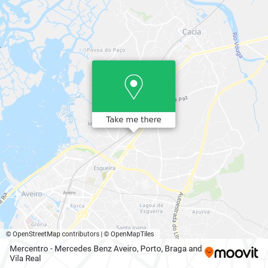 Mercentro - Mercedes Benz Aveiro map