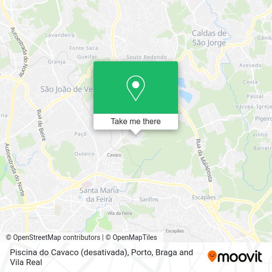 Piscina do Cavaco (desativada) mapa