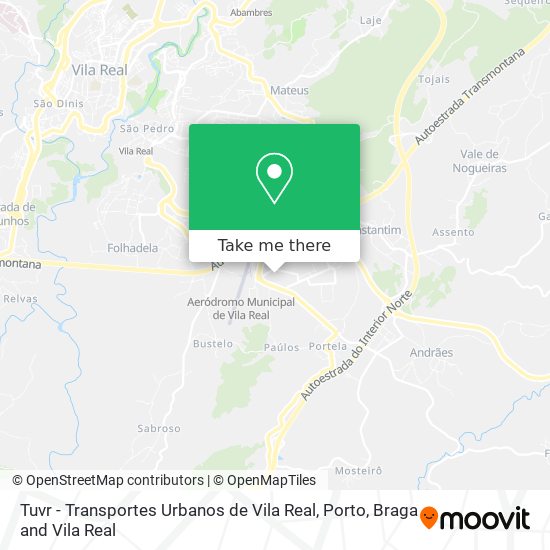 Tuvr - Transportes Urbanos de Vila Real map