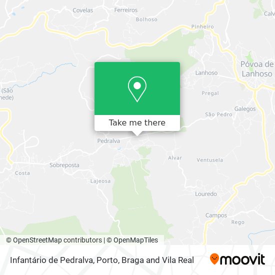 Infantário de Pedralva map