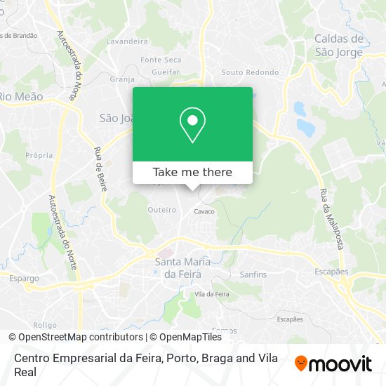 Centro Empresarial da Feira mapa