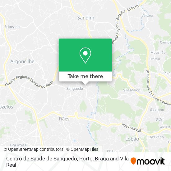 Centro de Saúde de Sanguedo map