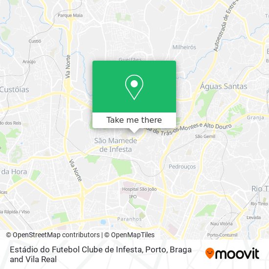 Estádio do Futebol Clube de Infesta mapa